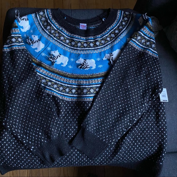 New Polar Bears Holiday sweater ugly sweater 2X - Picture 2 of 7